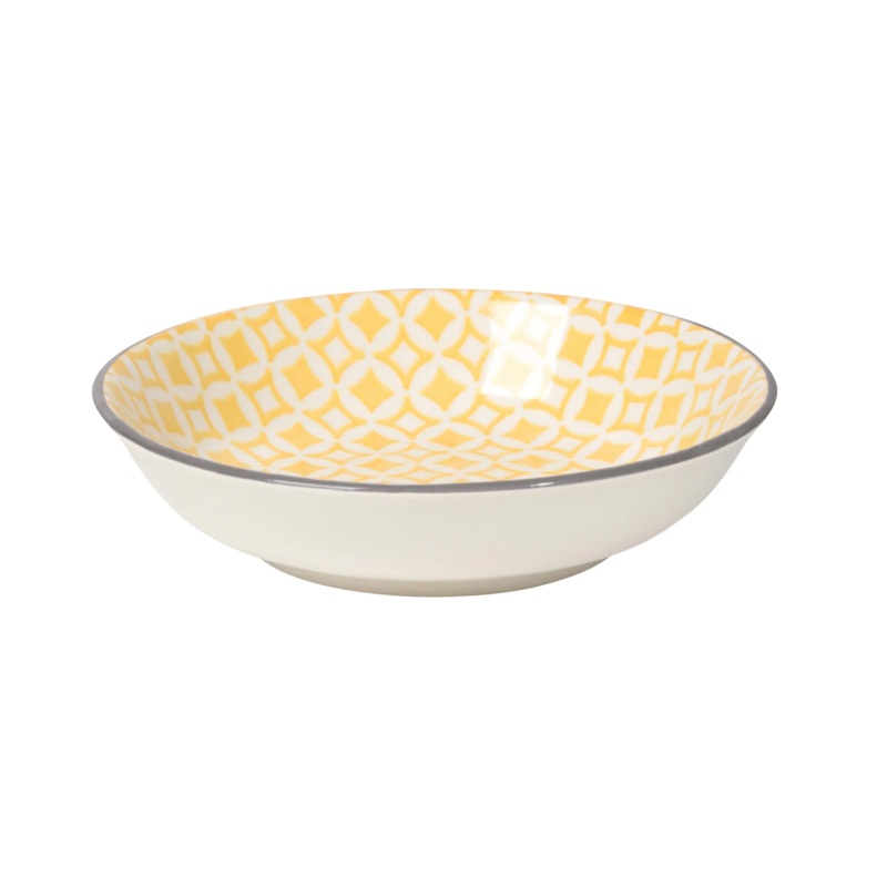 Yellow Diamonds Dipping Bowl
