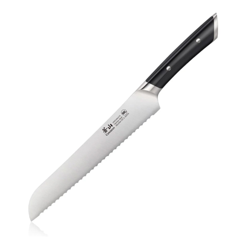 HELENA Series 8-Inch Bread Knife, Forged German Steel- Black