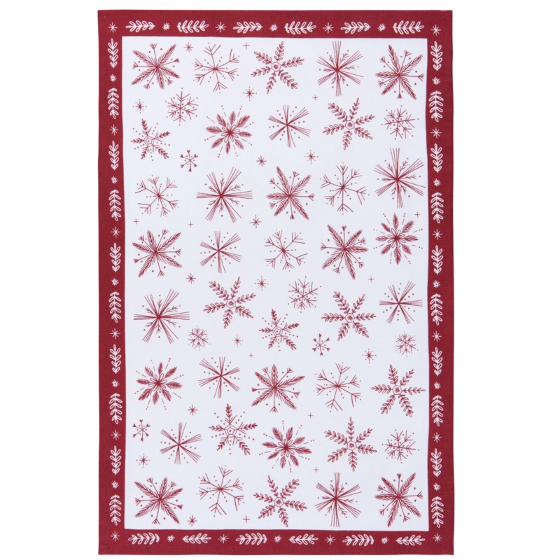 Snowflakes Printed Cotton Dishtowel