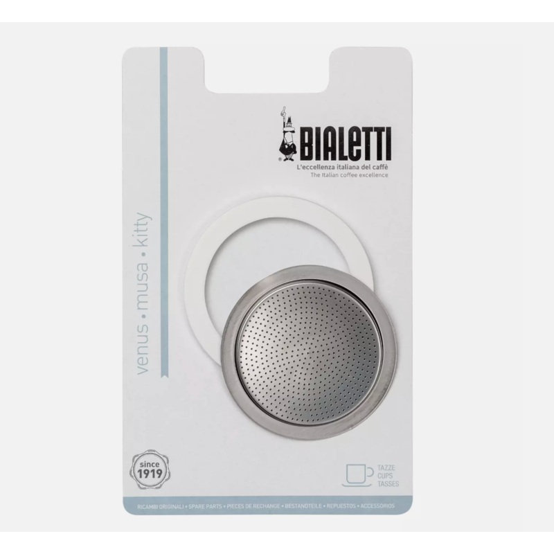 Bialetti Replacement Silicone Gasket and Plate For Moka 6-Cups