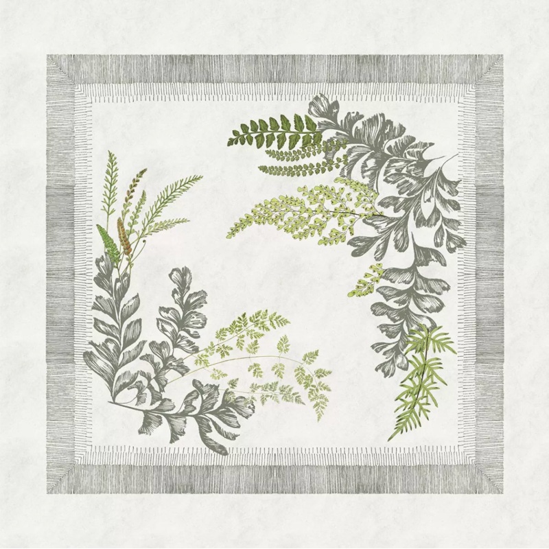 Garnier Thiebaut- Bouquet de fougeres bouleau napkin