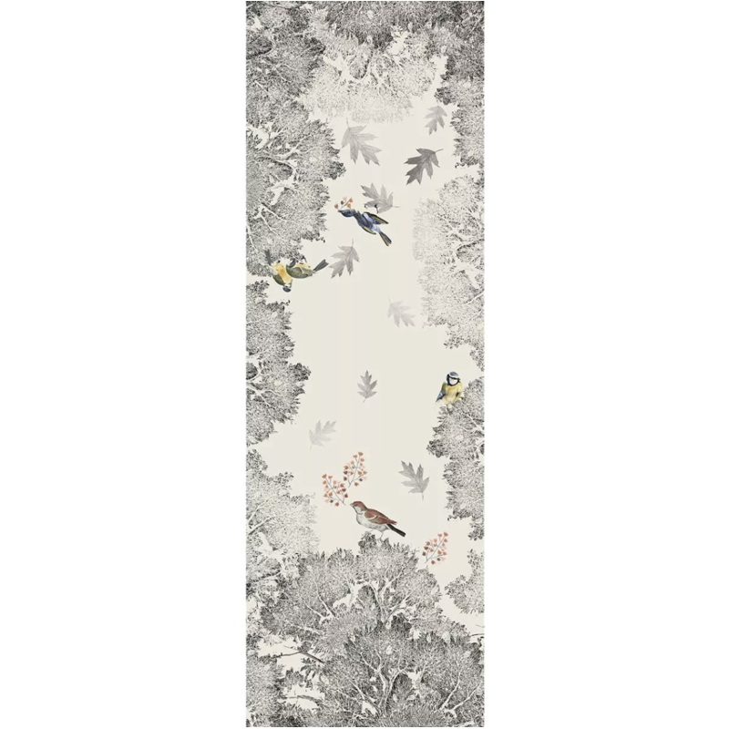 Garnier Thiebaut- Monochrome fusain table runner, 20x61"