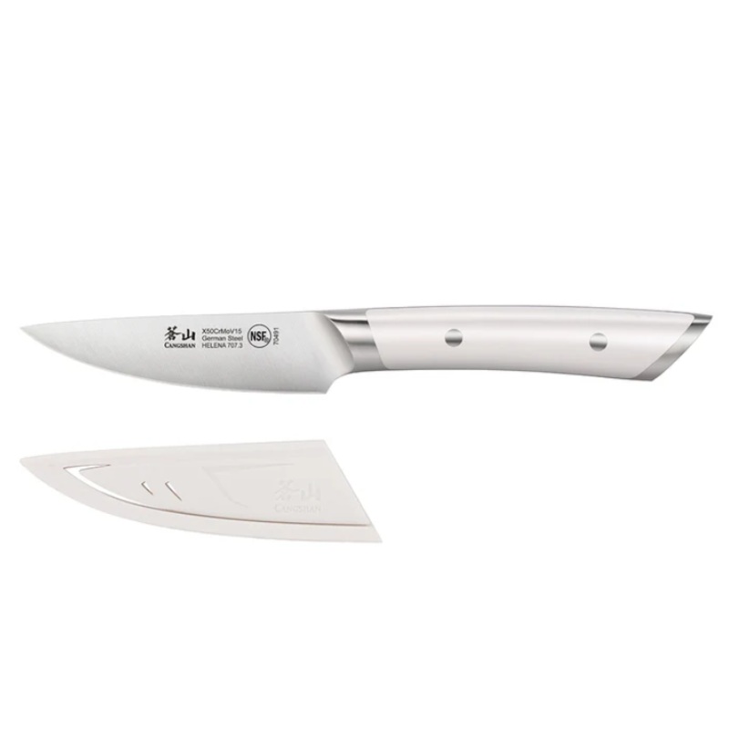 HELENA Series 3.5-Inch Paring Knife with Sheath, White