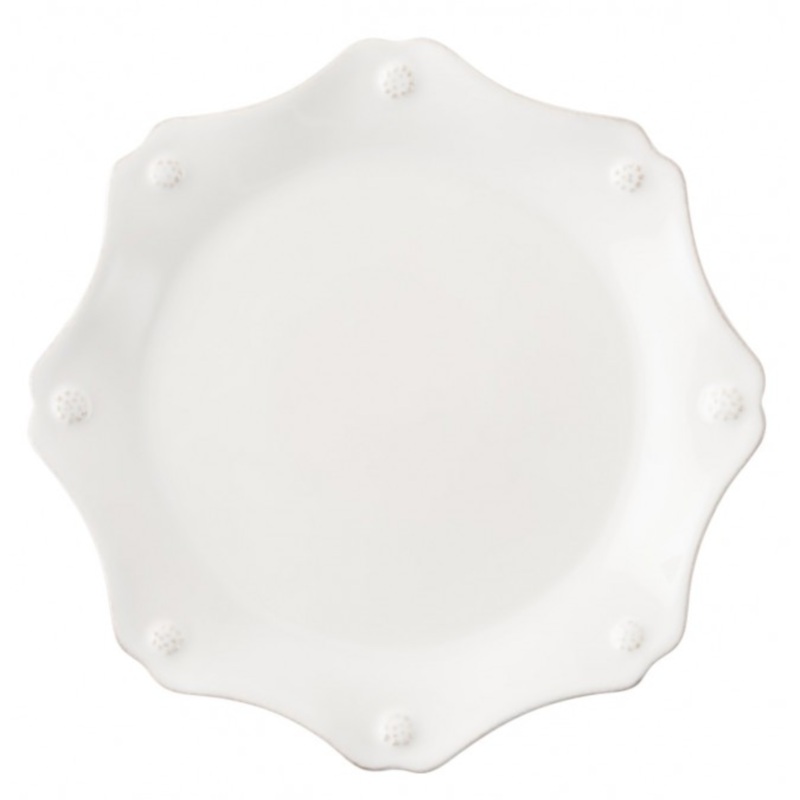 Juliska Berry & Thread Whitewash Scalloped Dessert/Salad Plate
