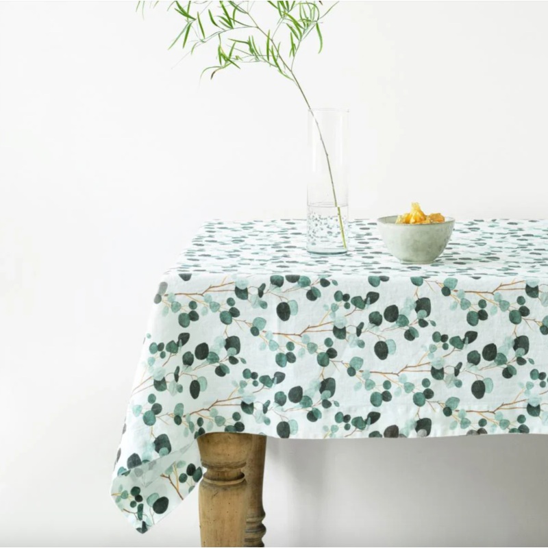 Linen Tales Eucalyptus Linen Tablecloth,55x98"