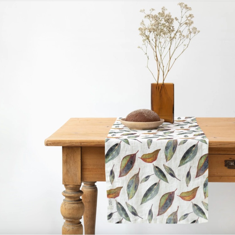 Linen Tales Golden Fall Linen Table Runner, 16x79"