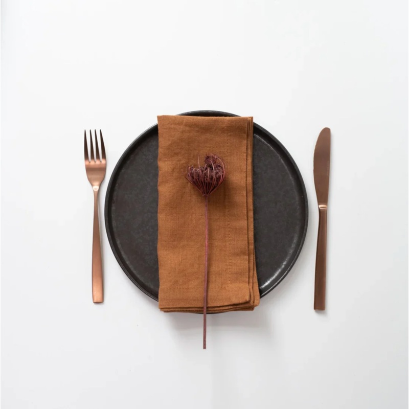 Linen Tales Hazelnut Linen Napkins Set of 2