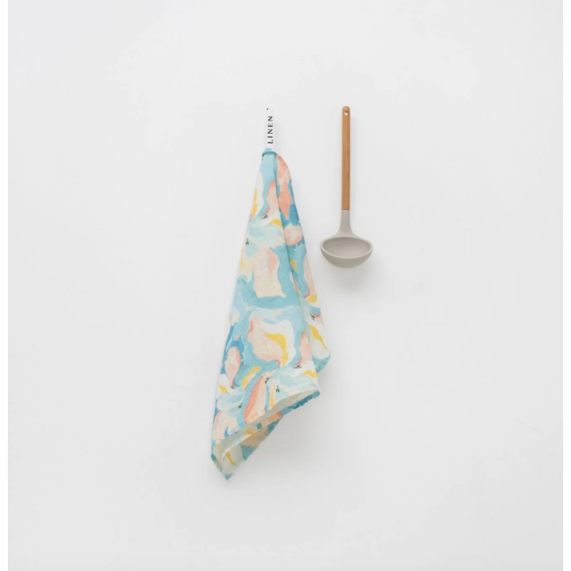 Linen Tales Pastel Iris Linen Kitchen Towel