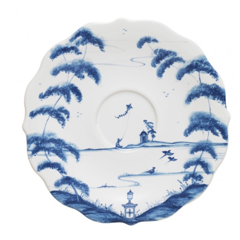 Country Estate Delft Blue Saucer Garden Follies