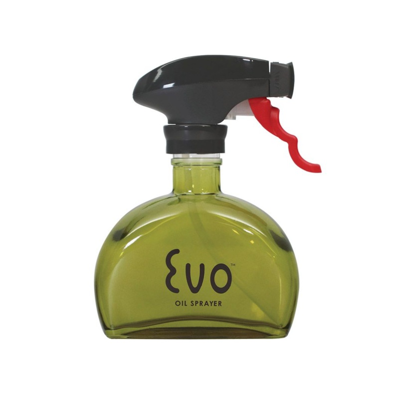 Evo Oil Sprayer, Non-Aerosol for Olive Oil and Cooking Oils, Glass Bottle, Green, 6oz