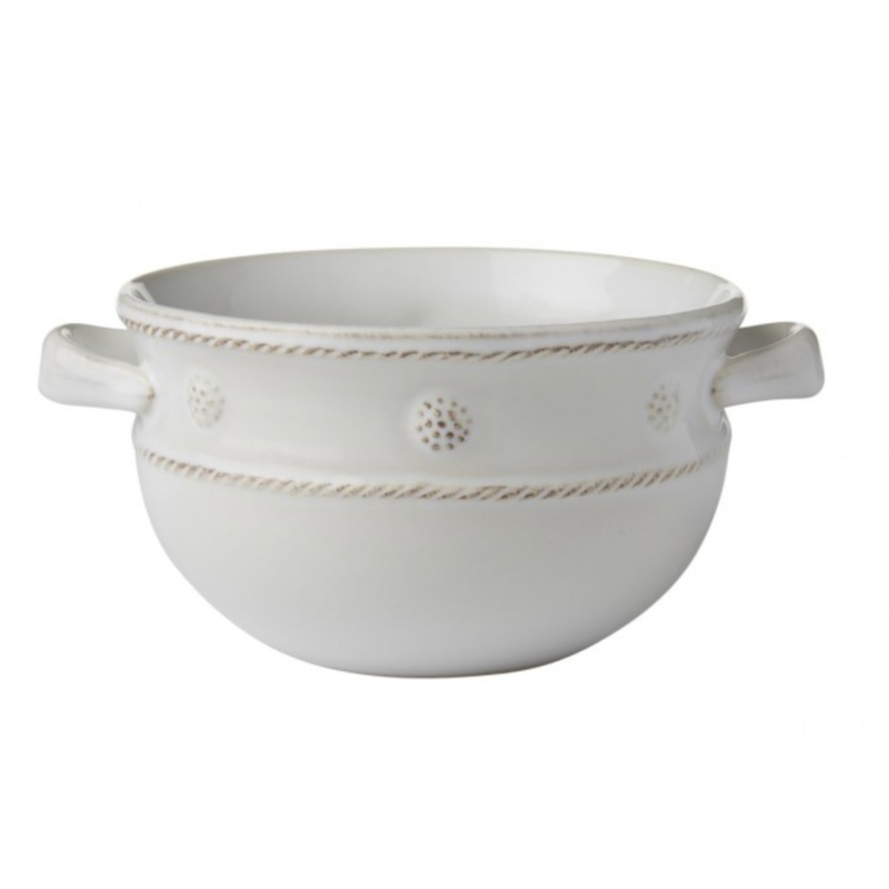 Juliska Berry & Thread Whitewash 2 Handled Soup/Chili Bowl