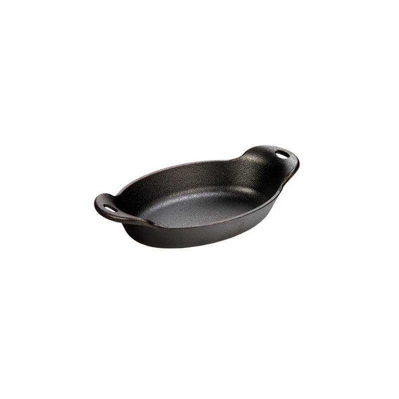 Lodge Heat-Treated 16 Ounce Oval Cast Iron Mini Server