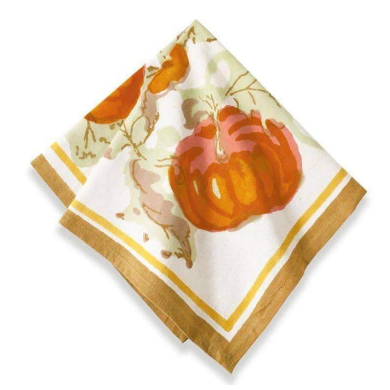 Pumpkin Napkins Orange & Mustard