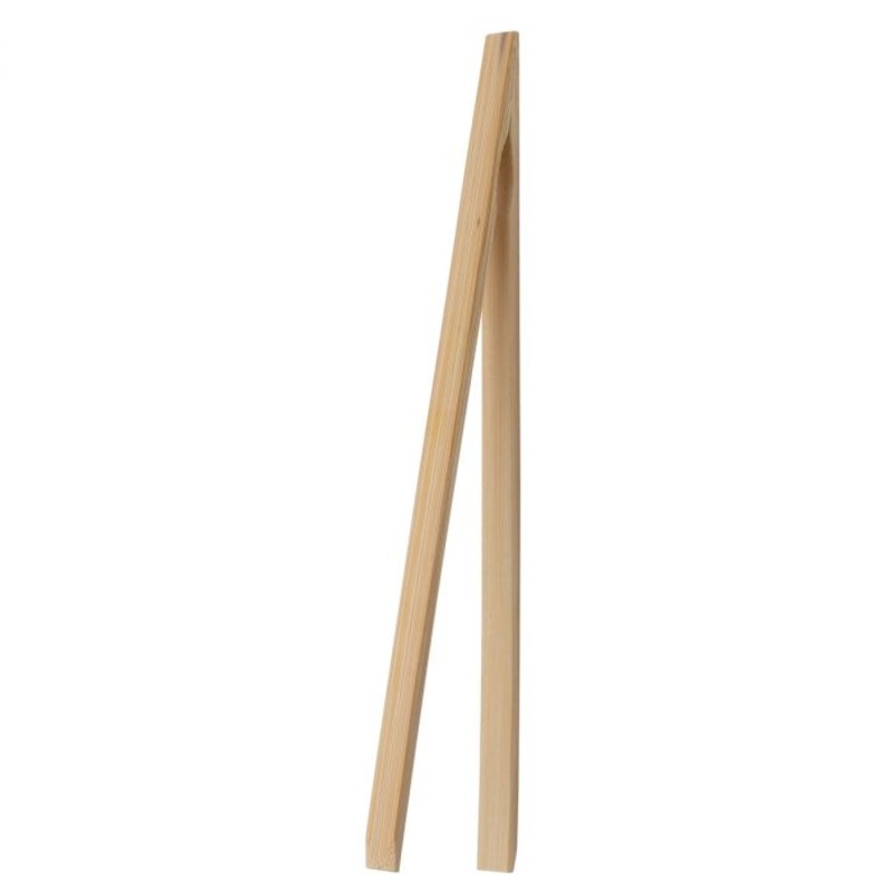 Toast Tongs, Natural Bamboo, 12in