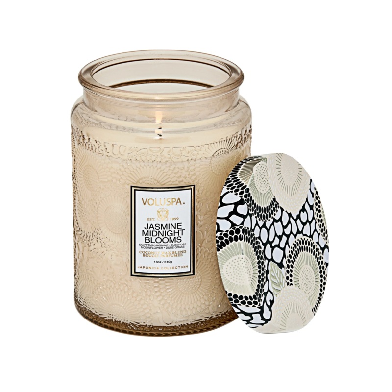 Voluspa Jasmine Midnight Blooms Large Jar Candle