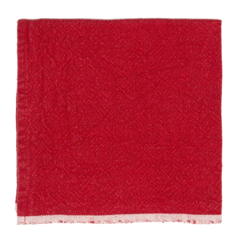 Chunky Linen Red Napkins