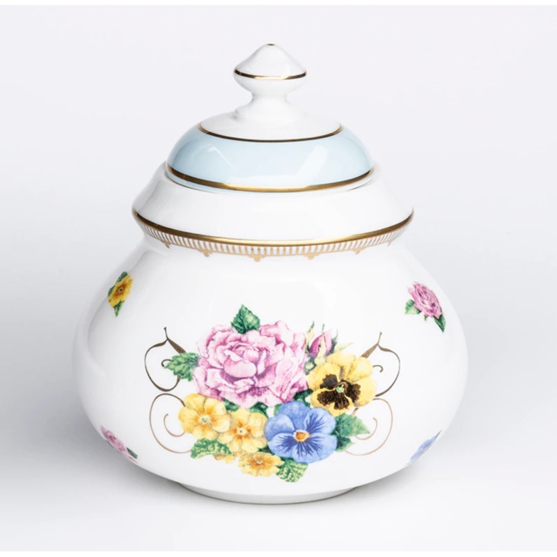 Halcyon Days SHELL GARDEN COVERED SUGAR POT