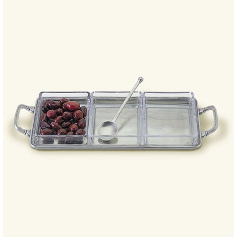 Match Pewter Crudit Tray with Handles
