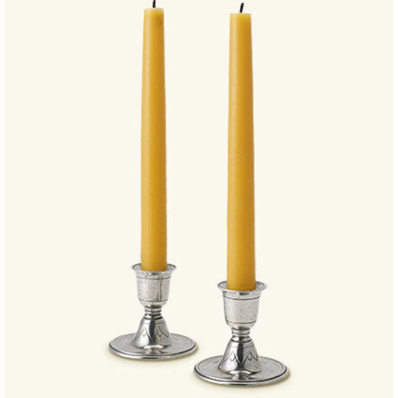 Match Pewter Short Candlestick, Pair
