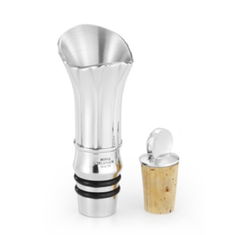 Pewter Fluted Wine Pourer