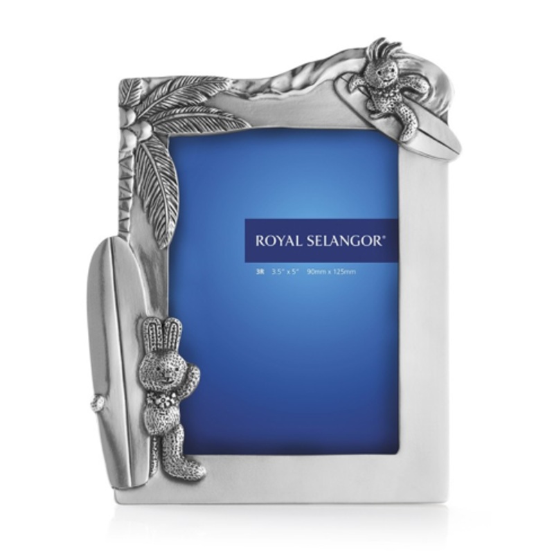 Pewter Surf's Up Photoframe 3.5 X 5"