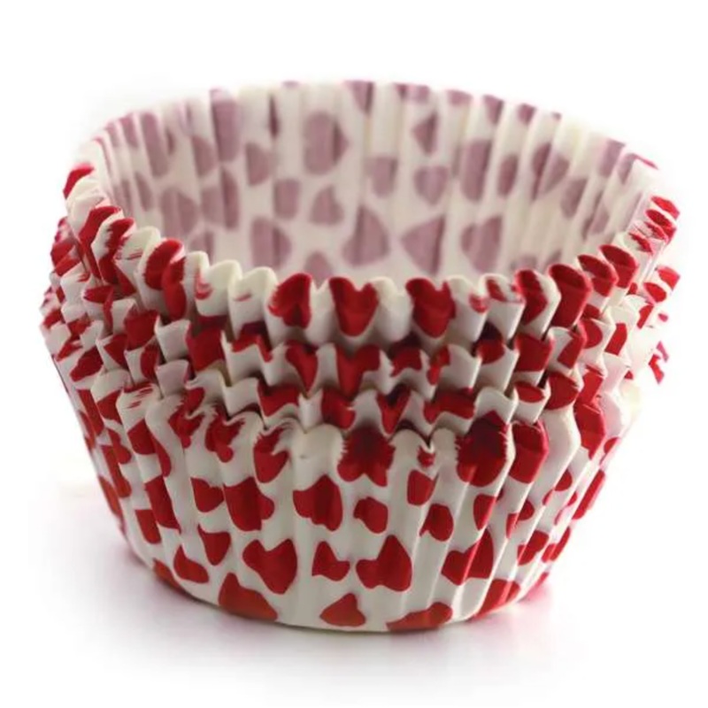 Heart Muffin Cups, Set of 75