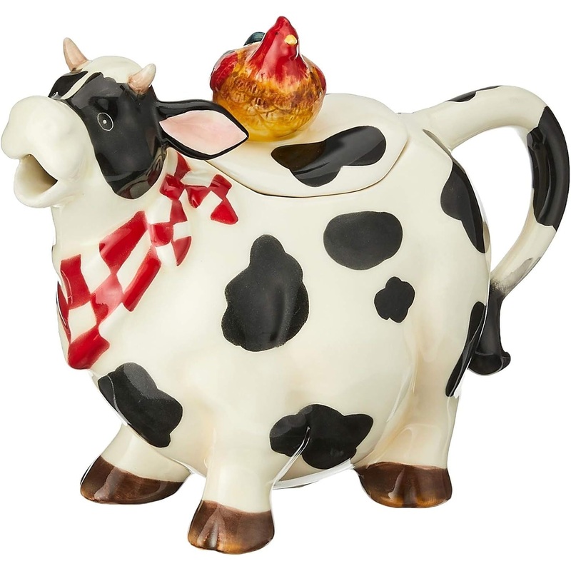 AppletreeDesignBarnYardCowTeapot26oz