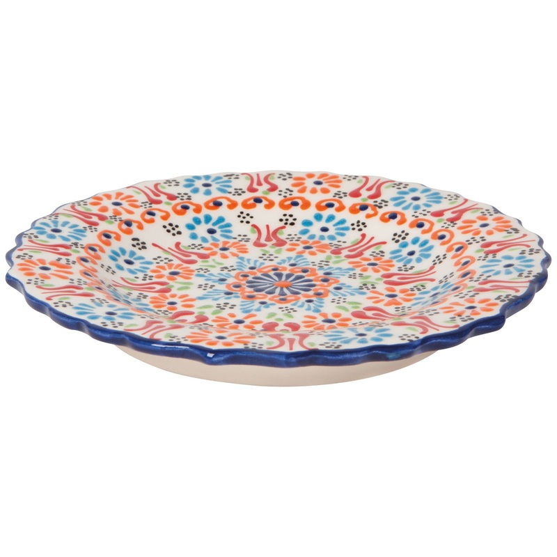 Hand-paintedTurkishEvaniWhitePlate-7.5"