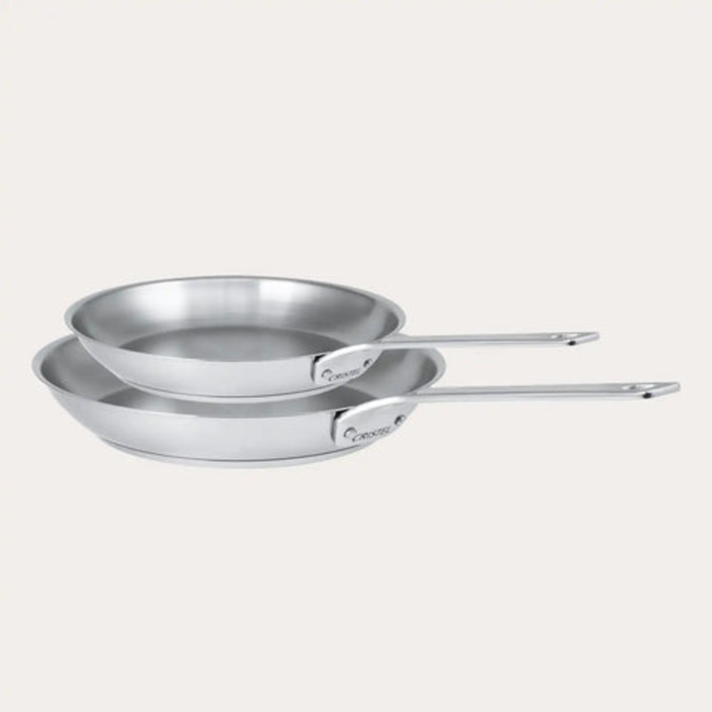Cristel1826Collection-2Pc.StainlessSteelFryingPans
