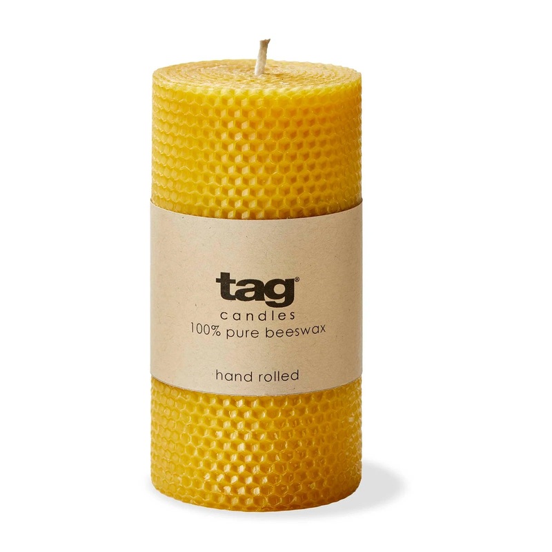 HandRolledBeeswaxCandle3X6"