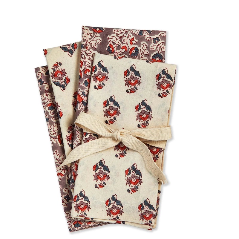 JasmineBlockPrintNapkinSet4