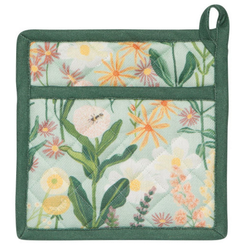 Bees&BloomsSprucePotholder