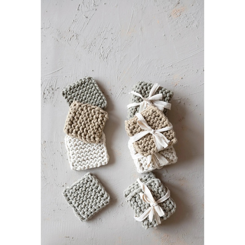 CottonCrochetedCoasters,Set4