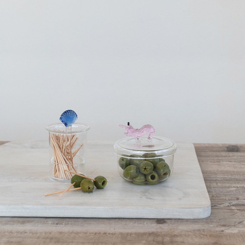 GlassJarwithLid&Hand-BlownShrimpHandle