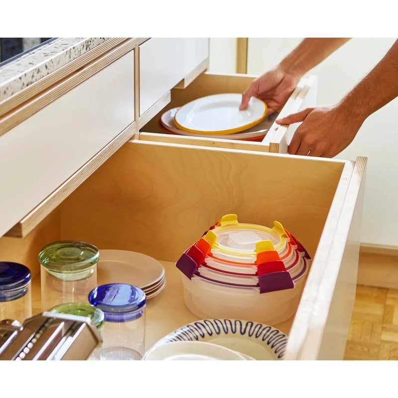 NestLock8-PieceMulticolorRoundFoodContainerSet