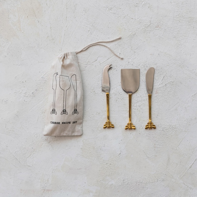 StainlessSteel&BrassCheeseKnivesSet-4