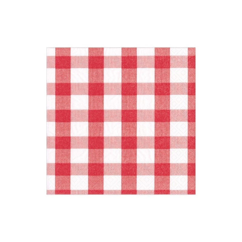 GinghamPaperNapkinsinRed