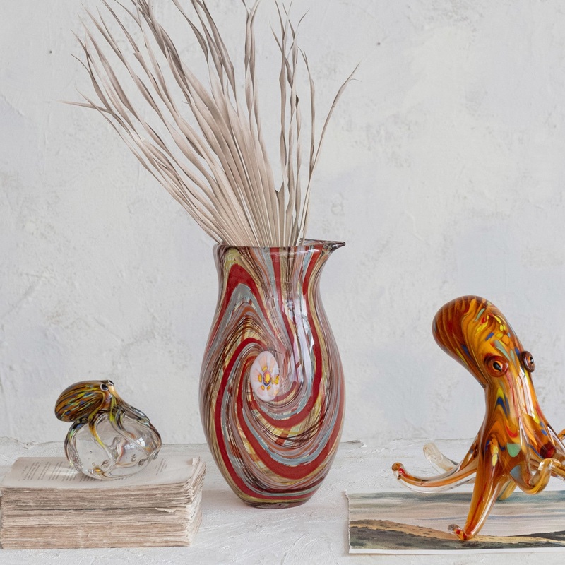 HandmadeArtGlassVase,MultiColor