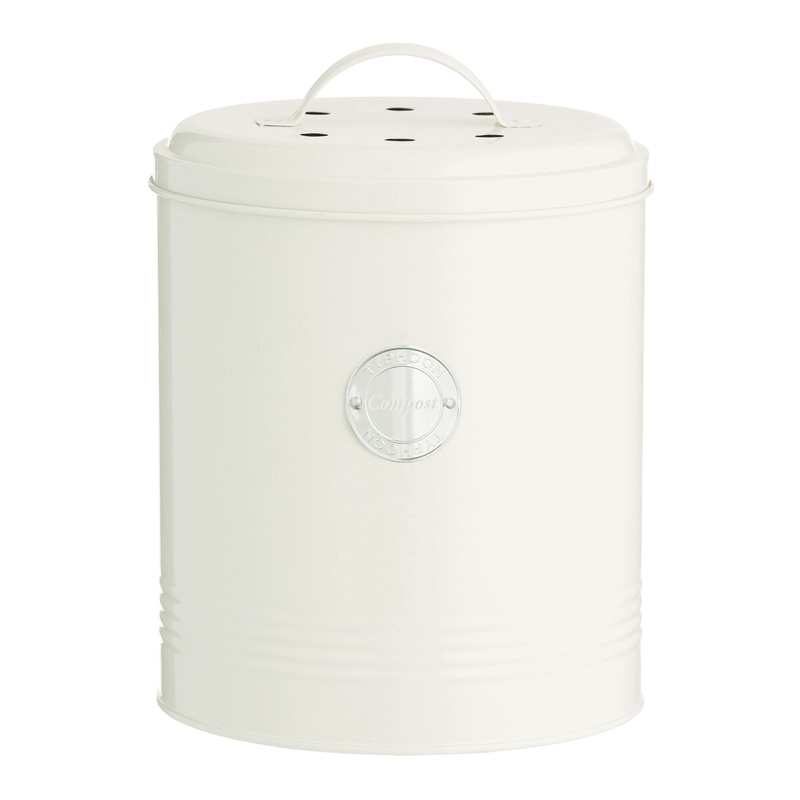 TyphoonLivingSteelCompostCaddy,Cream