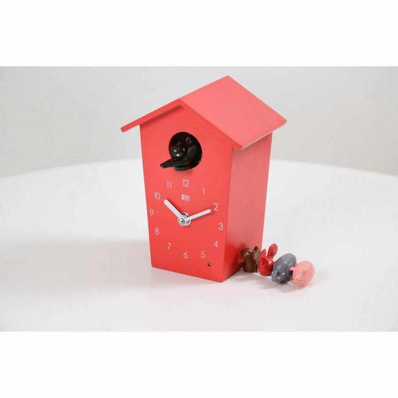 RedAnimalHouseClock