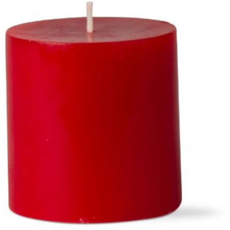 CustomColorRedPillarCandle