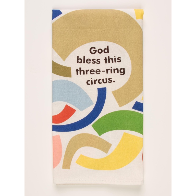 GodBlessThisThree-RingCircusDishTowel