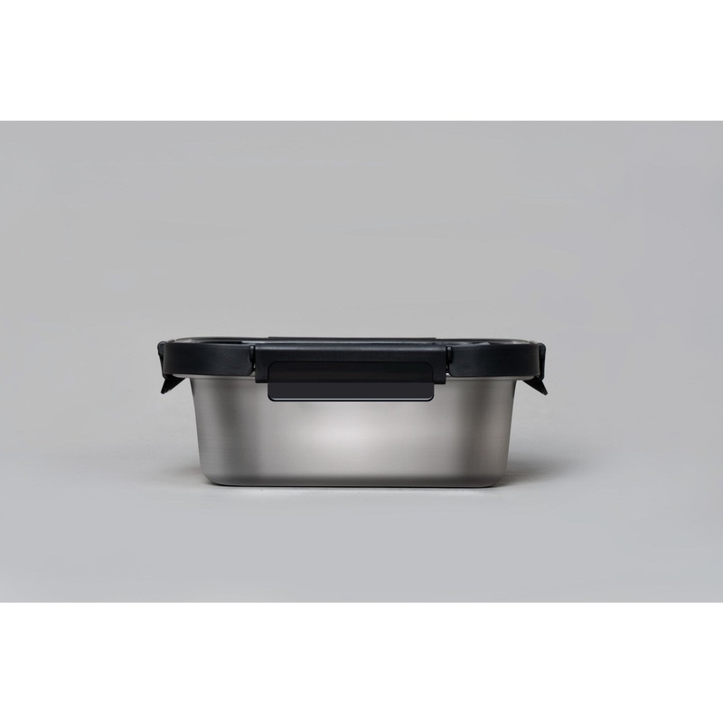 StainlessSteelSquareContainerw/GlassLid