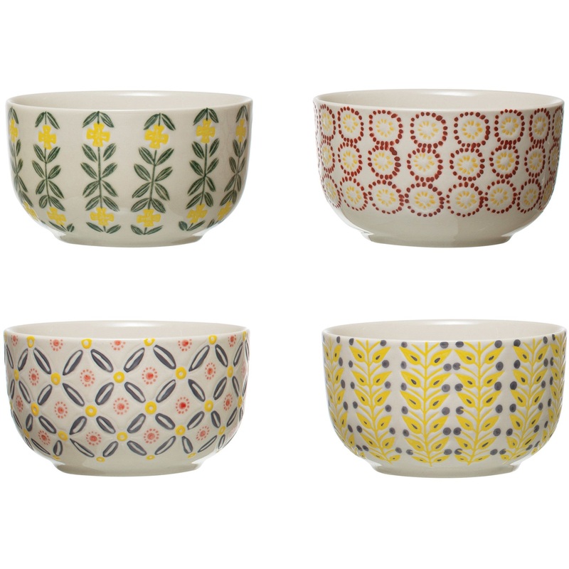 Hand-StampedStonewareBowl4.75