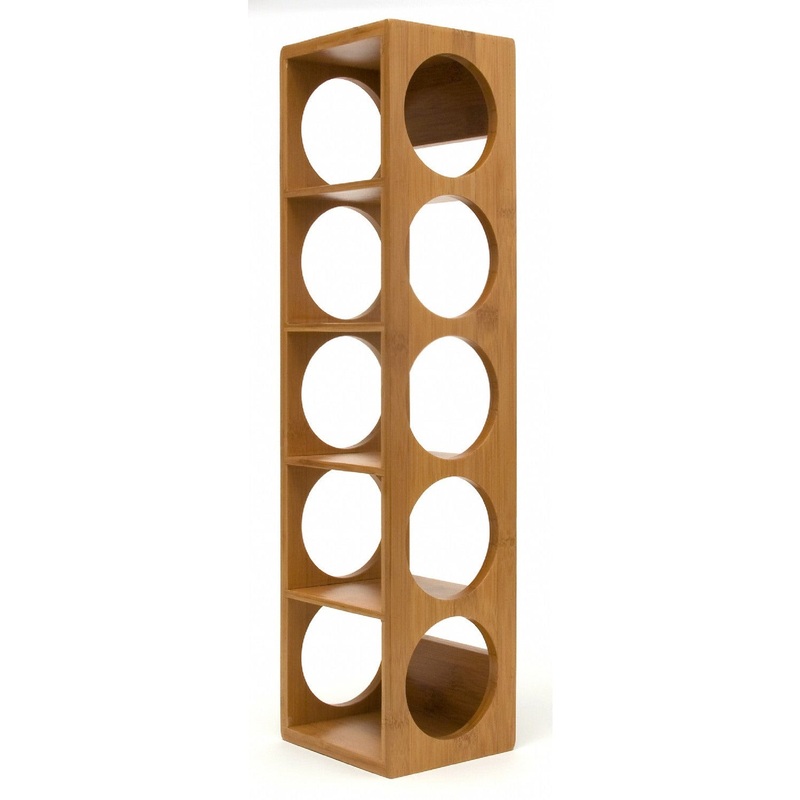 BambooStackingWineRack,5Bottle