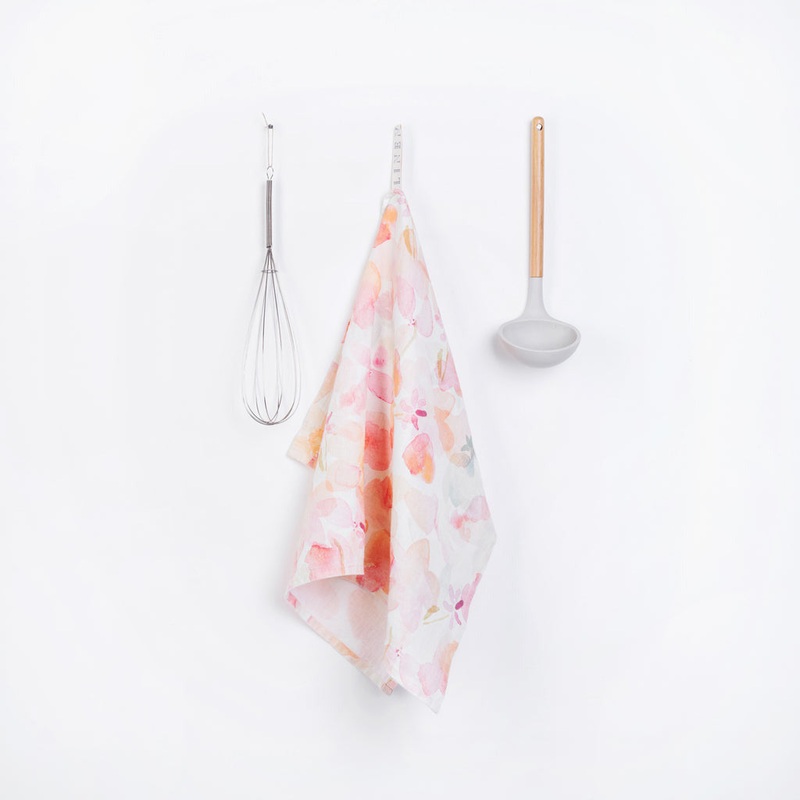FloralLinenKitchenTowel