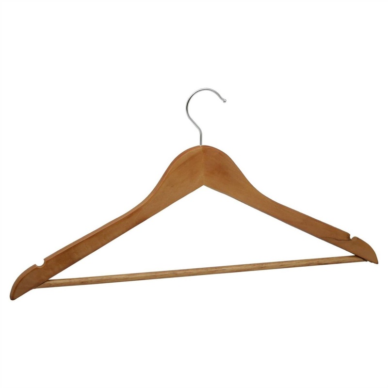 HarbourHousewaresNaturalWoodenCoatHanger