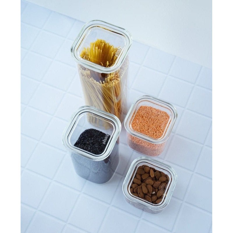 SQUARECanisterGlassw/GlassLid