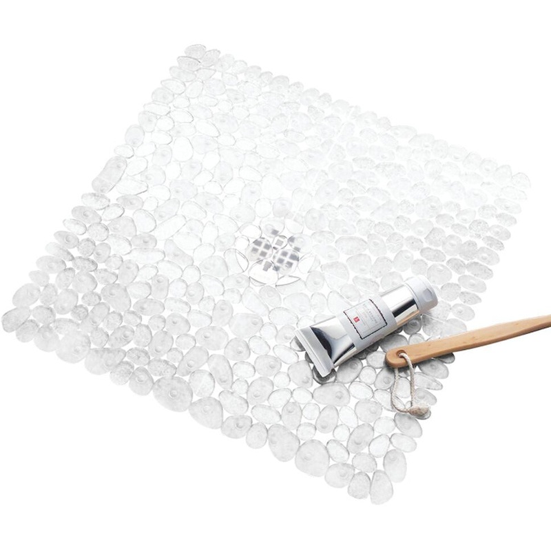 iDesignPebblzClearSquareShowerMat