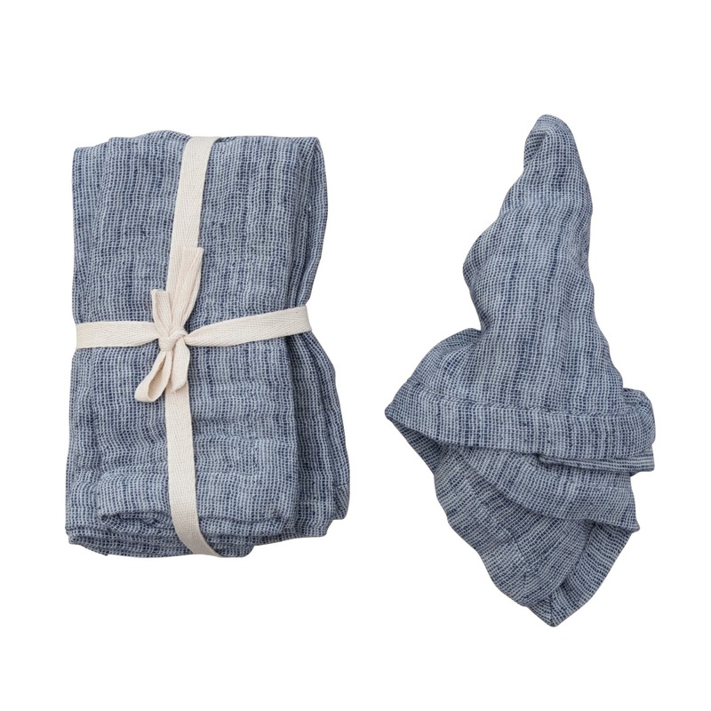 WovenCotton&LinenSlubNapkinsSet/4
